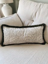 The Delilah Green Floral Fringed Cushion/2 Sizes