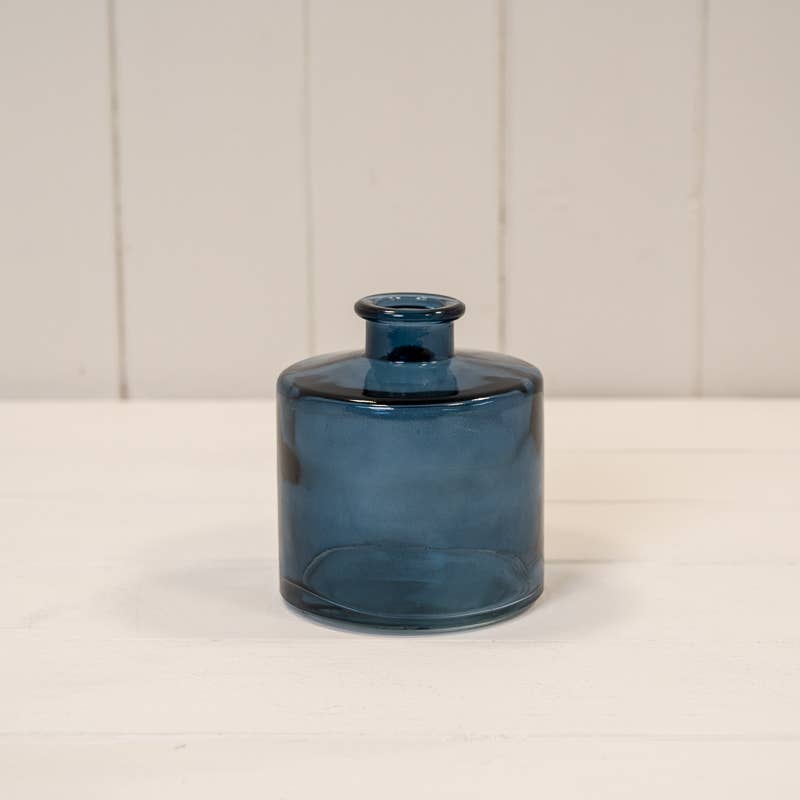 Blue Squat Glass Bottle