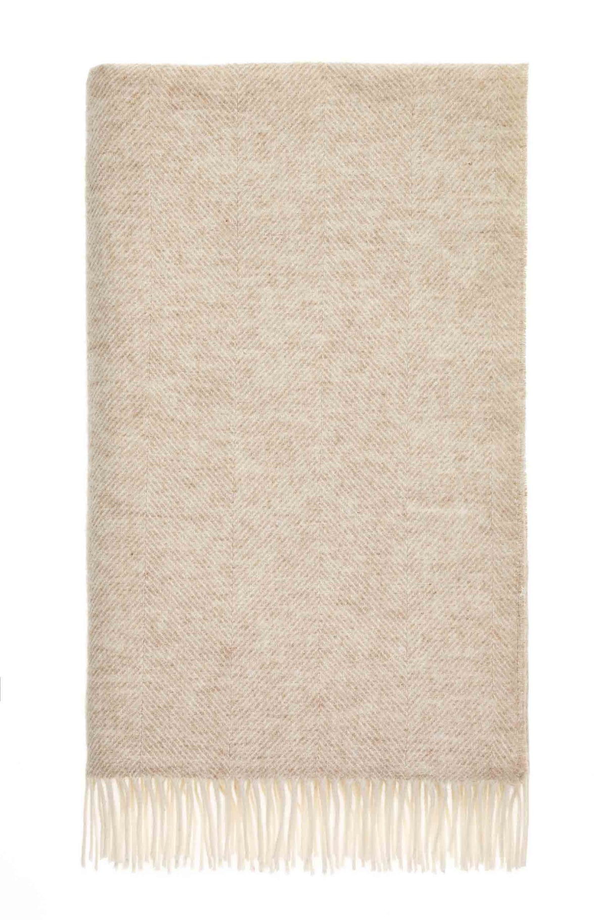 Herringbone Pure Wool Throw - 4 COLOURS