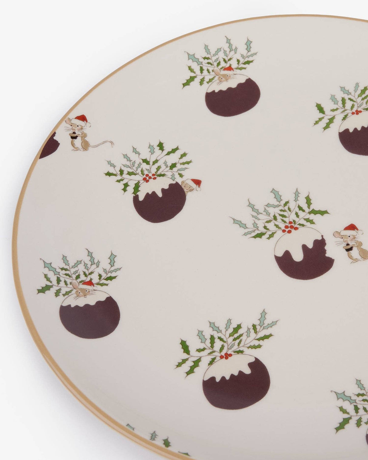 Christmas Puddings Stoneware Side Plate