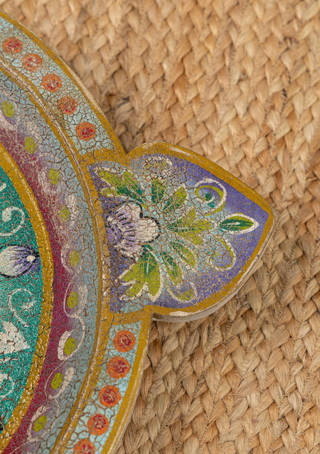 Vintage Parat Bowl Tray, Turquoise