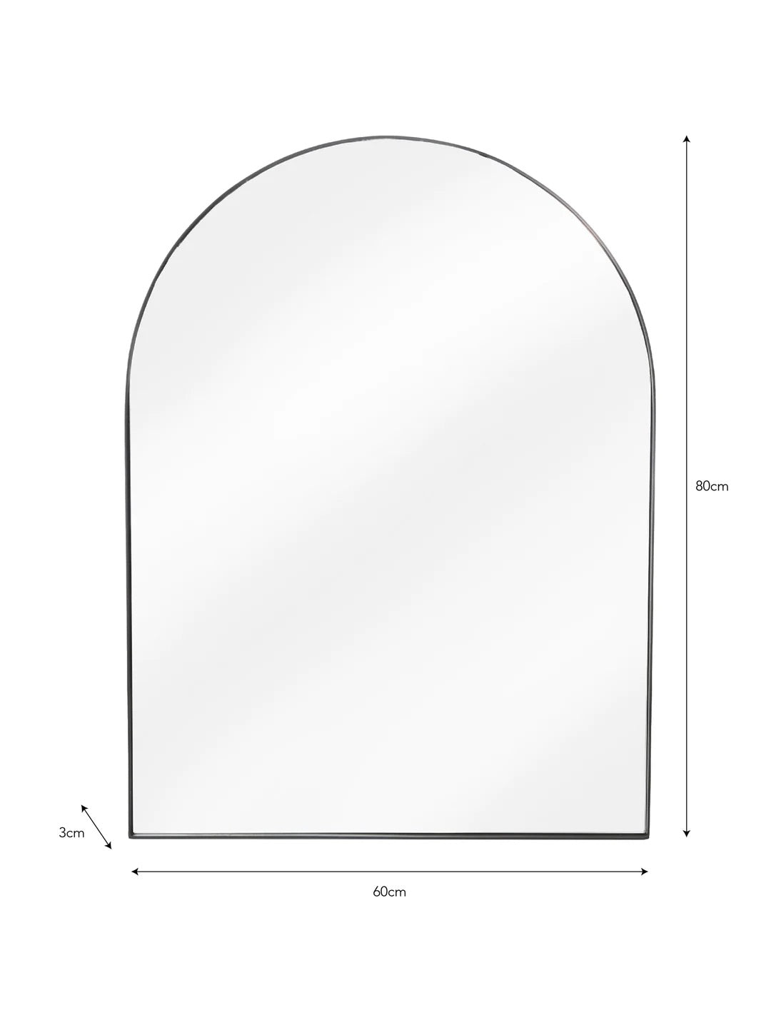 GARDEN TRADING  - CHARLCOMBE ARCHED MIRROR BLACK