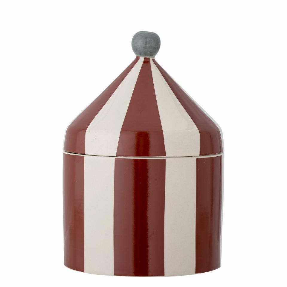 Cimmi Jar w/Lid, Red, Stoneware - 2 colours