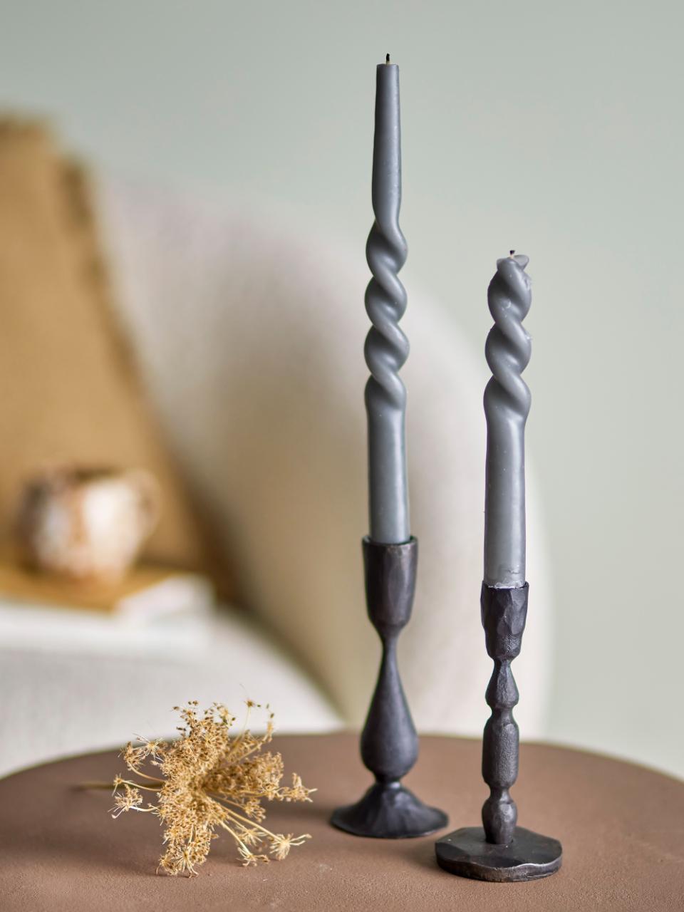 Deja Candle Holder Black Metal set/2