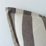 Hattie Brown & Cream Stripe Cushion 45x45