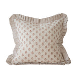 Lily Dusty pink Print Ruffle Edge Cushion 45cm