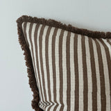 Sadie Brown Stripe Cushion 45cm