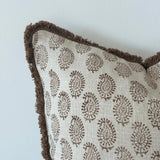 Sadie Chestnut Brown Print Cushion 45cm