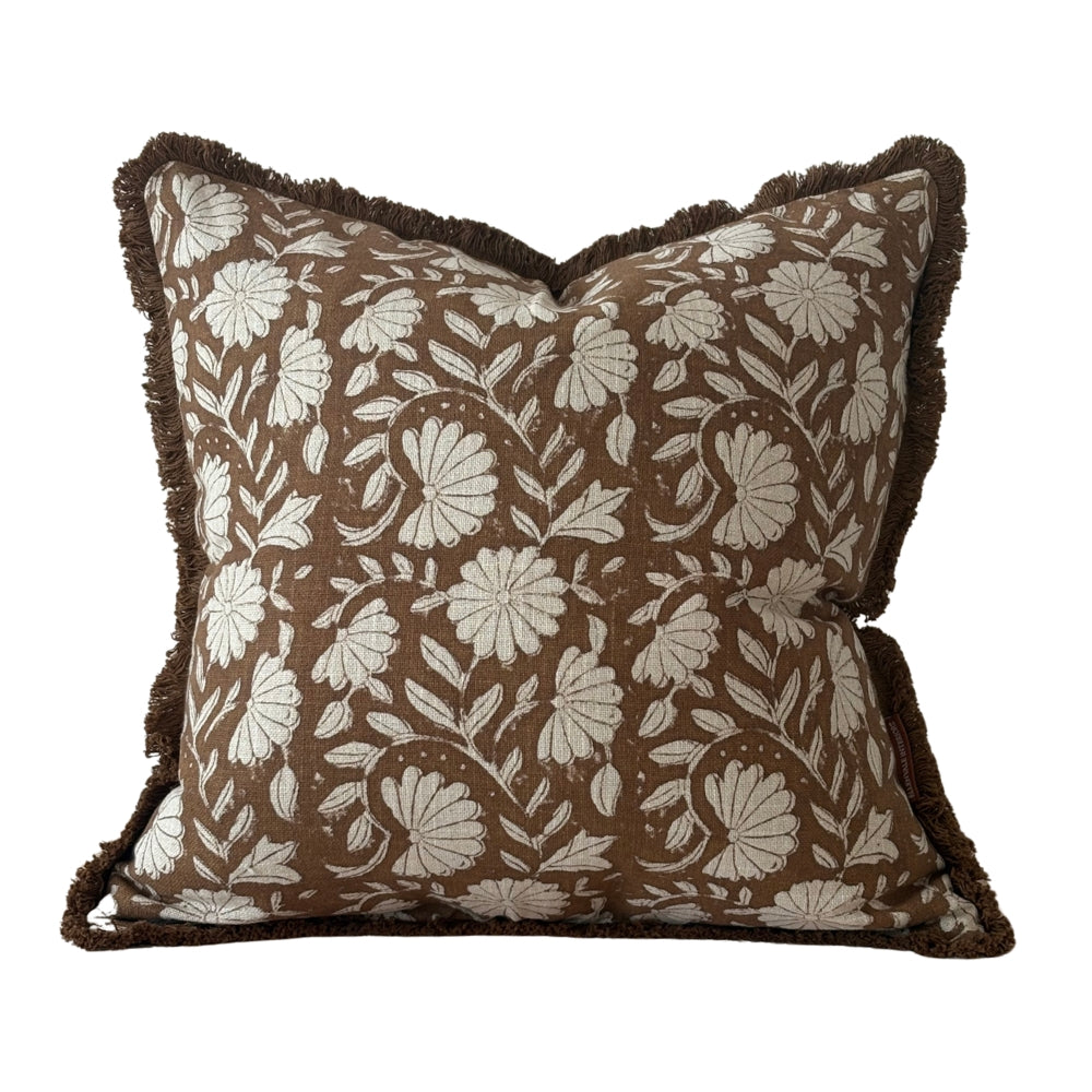 Sadie Rust Print Cushion 45cm