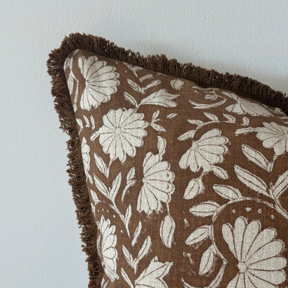 Sadie Rust Print Cushion 45cm