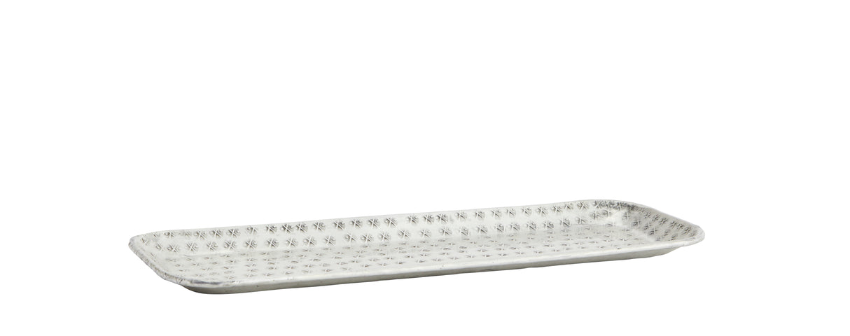 HAMMERED ALUMINIUM TRAY -Silver
