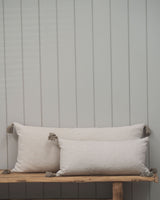 Cotton Herringbone Breakfast Cushion Taupe  - 2 sizes