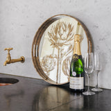 WALTHAM ROUND MIRRORED ARTICHOKE TRAY