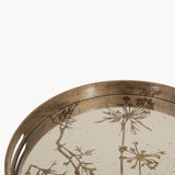WALTHAM ROUND MIRRORED COW PARSLEY TRAY/SML