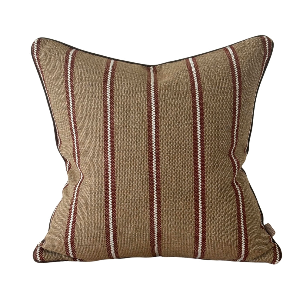 Zara Chestnut Stripe Cushion 45x45cm