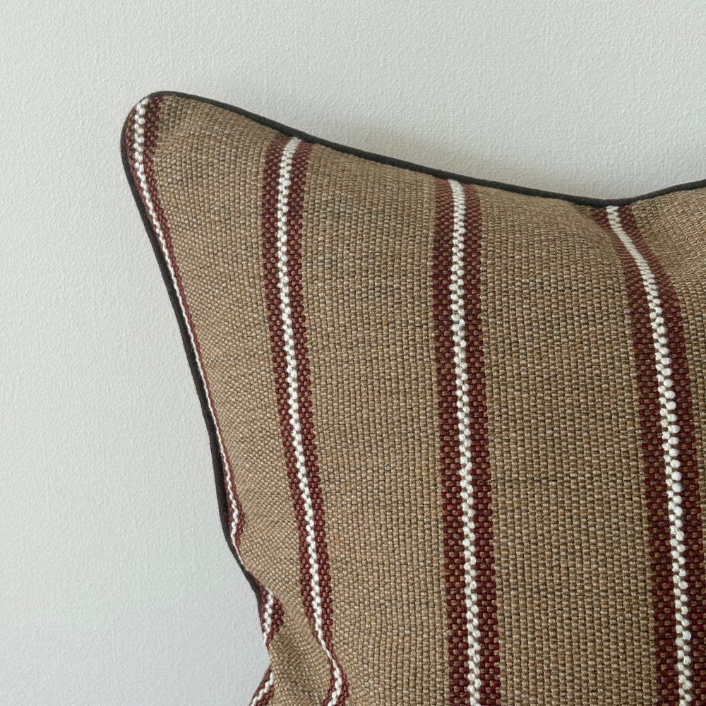 Zara Chestnut Stripe Cushion 45x45cm