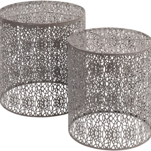 LIBRA CAPRIO Set Two Grey Nesting Side Tables