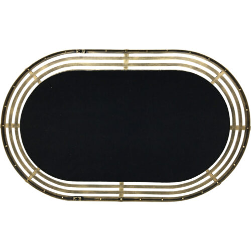 Lalique Gold Metal Oval Mirror