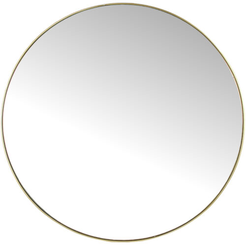libra slim gold round mirror