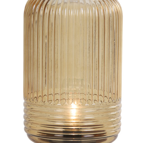LIPA Glass Brown Table Lamp Cordless 15x27cm