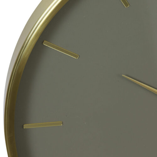 TIMORA Green/Brown with Brass Clock