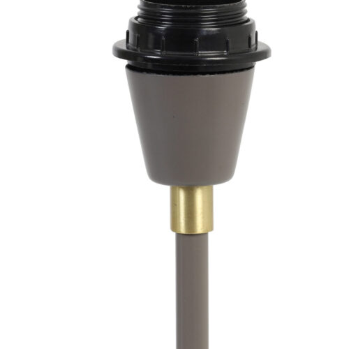 MOSIRA Matt Grey/Bronze Lamp with velvet shade
