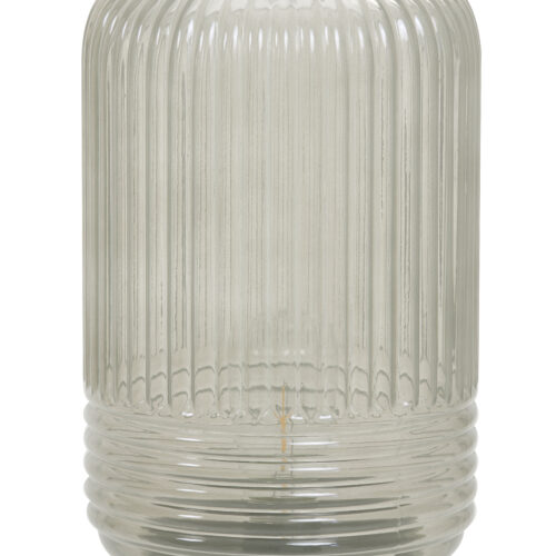LIPA Glass Warm Grey Table Lamp Cordless 12 x 20.5 cm