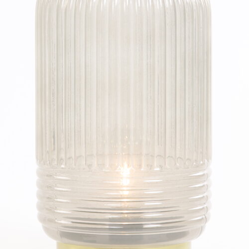LIPA Glass Warm Grey Table Lamp Cordless 15x27cm