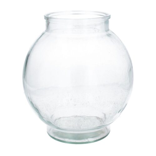 Gisela Graham Oval - Glass Vase - 28cm