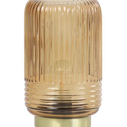 LIPA Glass Brown Table Lamp Cordless 12 x 20.5 cm