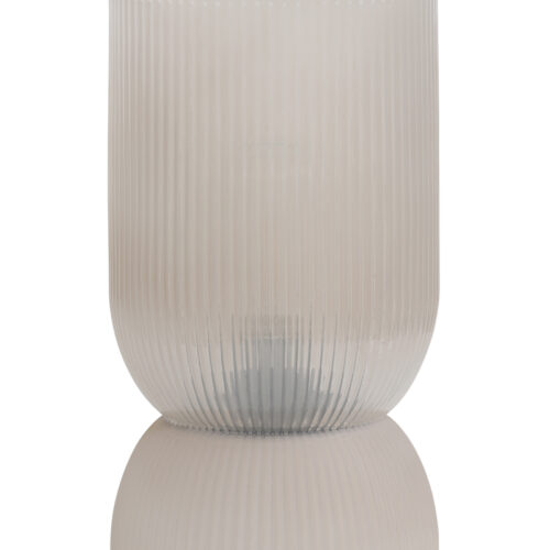 Phoebe Glass Light Grey Table Lamp Cordless  12 x 19.5cm