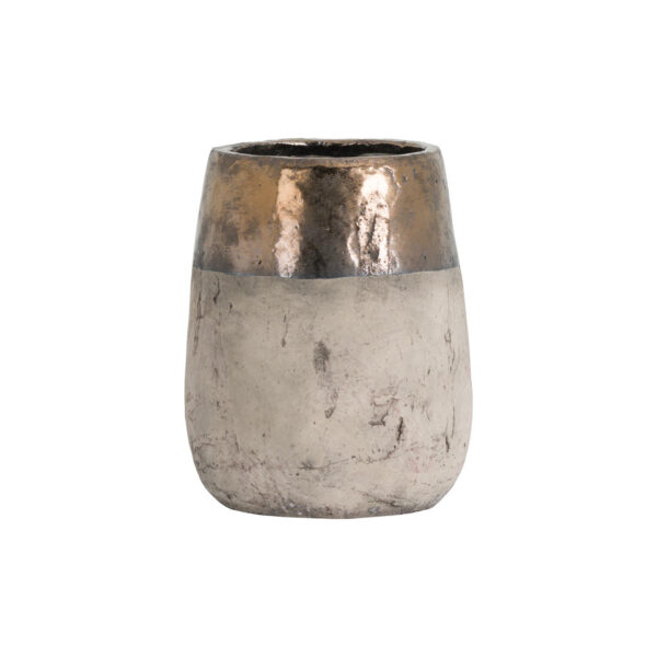 metallic vase