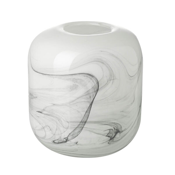 black and white marble look vase