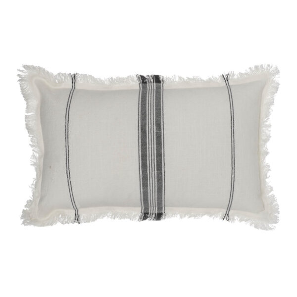 moreton white stripe cushion 60x30cm