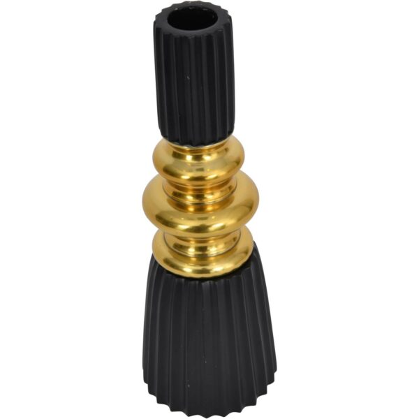libra black brass candlestick holder
