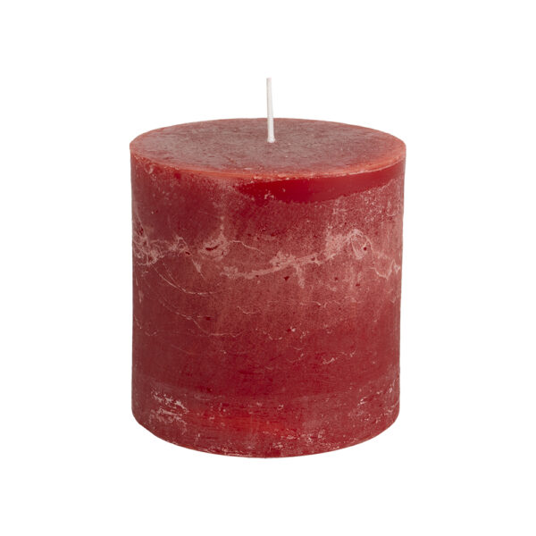 red candle 10cm unscented