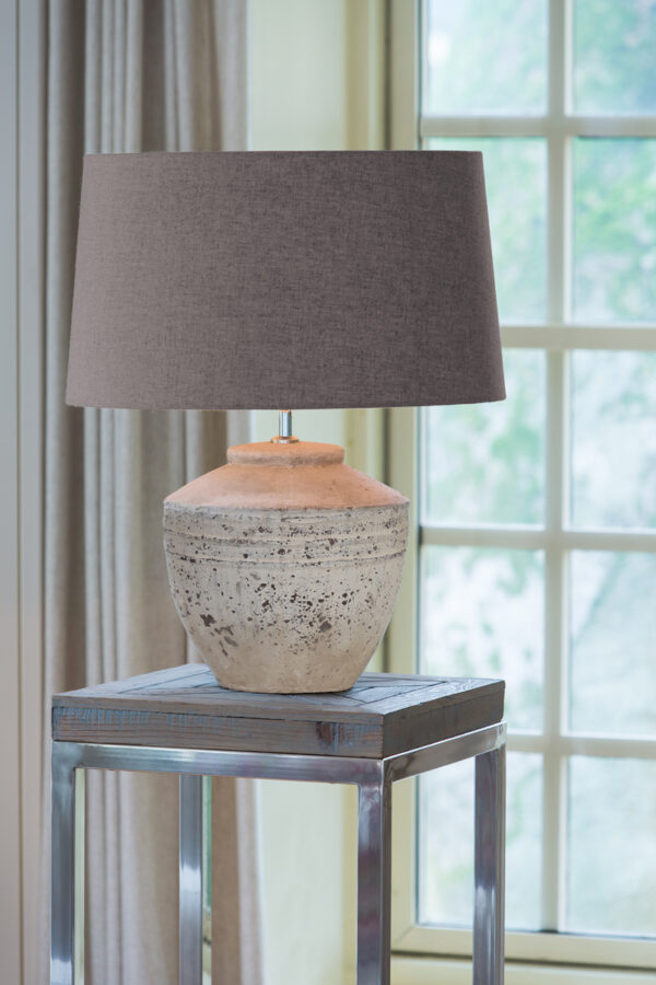 toba antique grey lamp with shade
