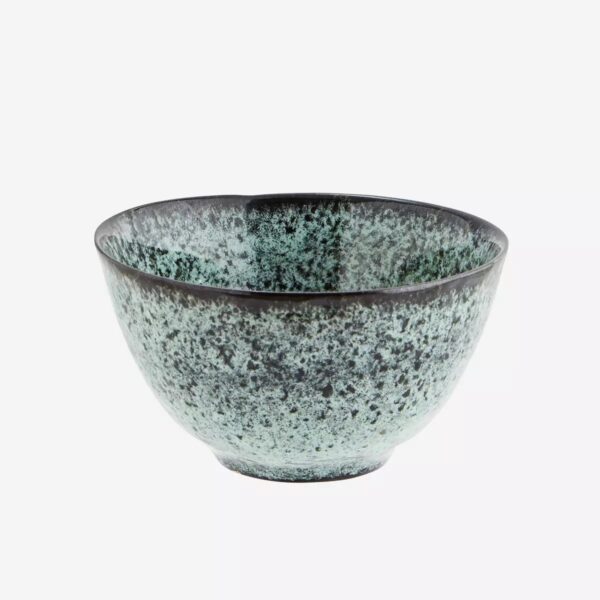 Small stoneware bowl blue and black