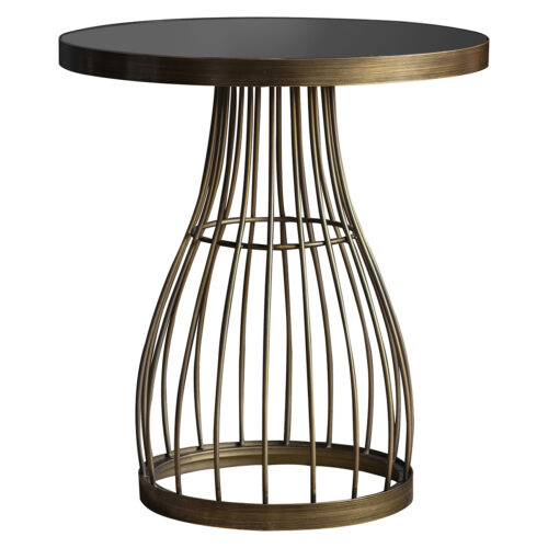 southgate bronze glass and metal side table