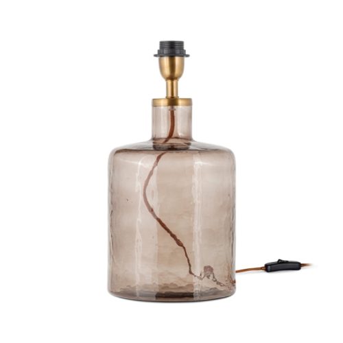 Edina Recycled Glass Table Lamp - Smoke Brown - Small