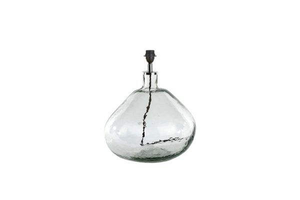 Baba Recycled Glass Lamp - Clear Glass - Large Wide