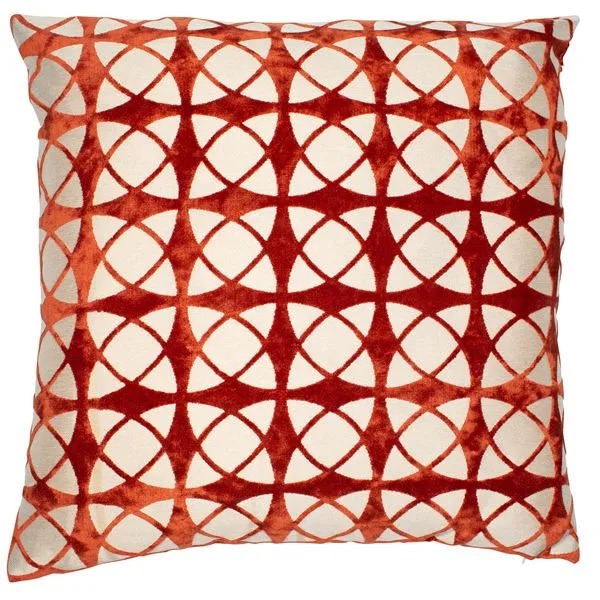 Malini Large Spiral Orange Cushion