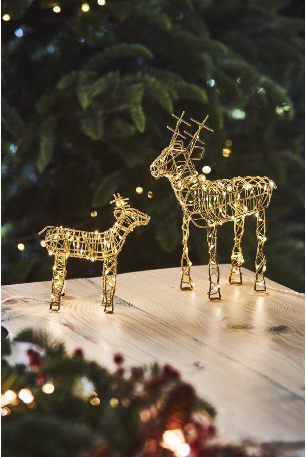 Wire Reindeer Small (Gold)