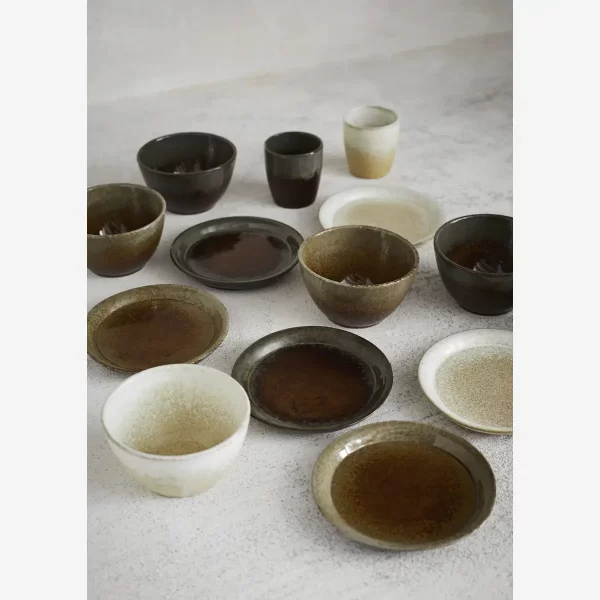madam stoltz set of 3 small stoneware bowls