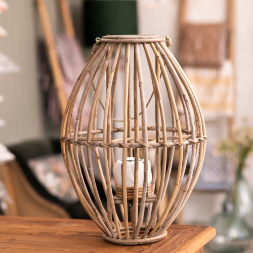 large oval bamboo lantern