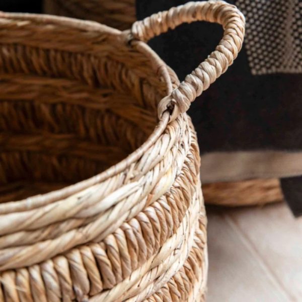 SET OF 2 BILBERRY WOVEN BASKETS - ROUND