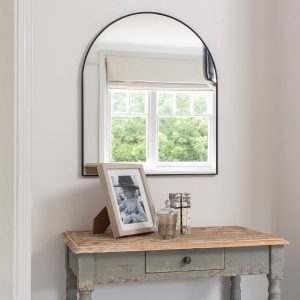 BROOKBY IRON FRAMED ARCHED MIRROR